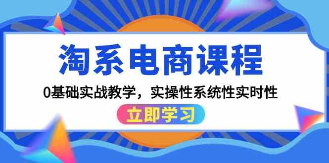 淘系电商课程，0基础实战教学，实操性系统性实时性（15节课）-搞钱社