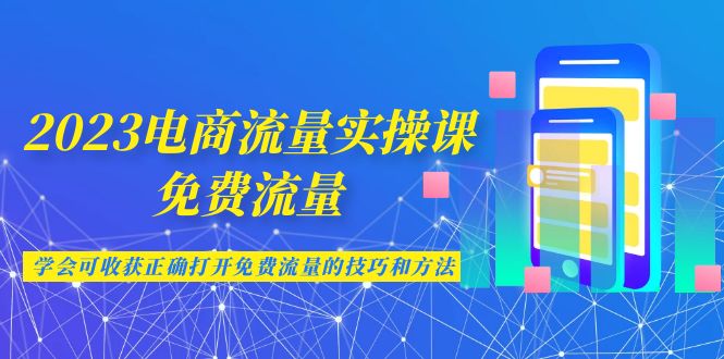 2023电商流量实操课-免费流量，学会可收获正确打开免费流量的技巧和方法-搞钱社