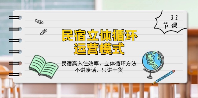 民宿立体循环运营模式：民宿高入住效率，立体循环方法，只讲干货（32节）-搞钱社