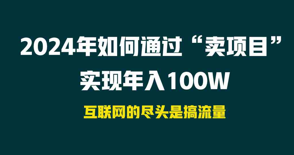 （9147期） 2024年如何通过“卖项目”实现年入100W-搞钱社