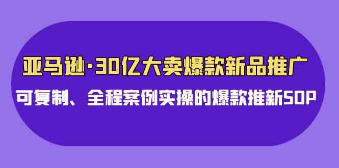 （9944期）亚马逊30亿·大卖爆款新品推广，可复制、全程案例实操的爆款推新SOP-搞钱社