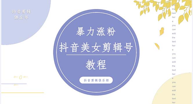 抖音快手暴力涨粉美女混剪视频教程 百分百过原创图片教程 附带违规申诉方法-搞钱社