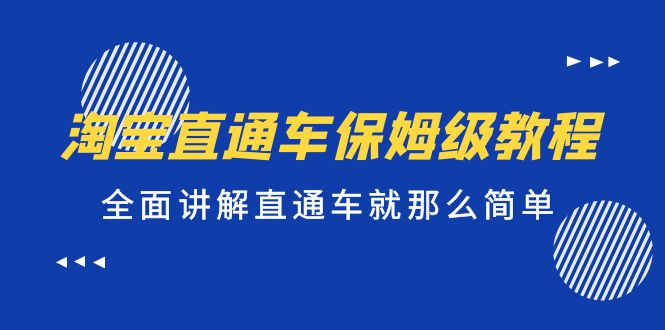 淘宝直通车保姆级教程，全面讲解直通车就那么简单！-搞钱社