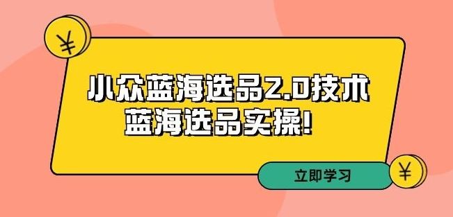 拼多多培训第33期：小众蓝海选品2.0技术-蓝海选品实操！-搞钱社