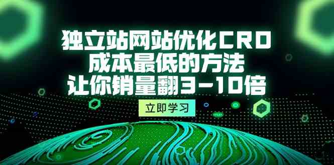 （10173期）独立站网站优化CRO，成本最低的方法，让你销量翻3-10倍（5节课）-搞钱社