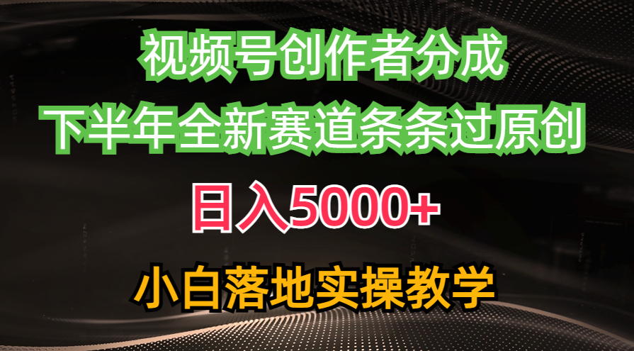 （10294期）视频号创作者分成最新玩法，日入5000+  下半年全新赛道条条过原创，小…-搞钱社