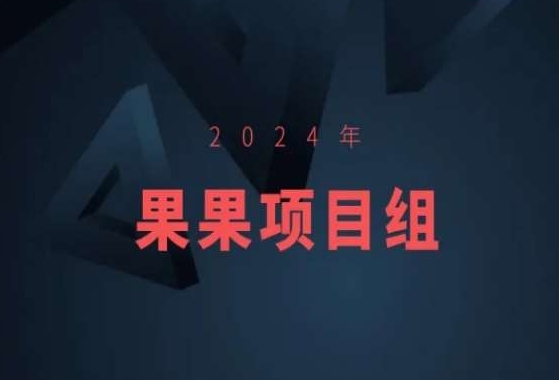 2024年果果项目组项目合集-果果最新项目-搞钱社