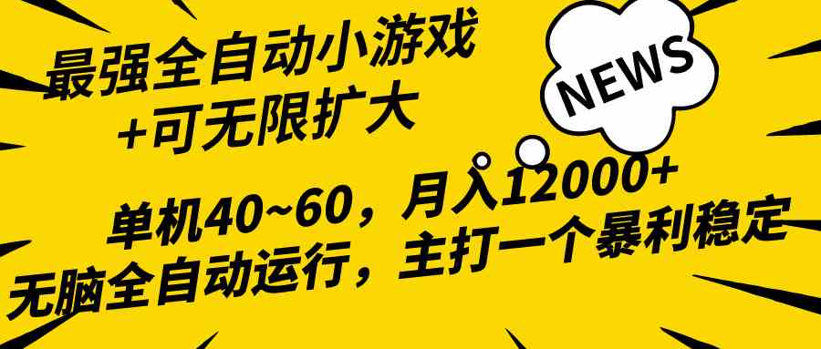 （10046期）2024最新全网独家小游戏全自动，单机40~60,稳定躺赚，小白都能月入过万-搞钱社