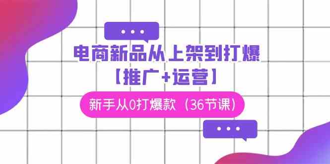 （9286期）电商 新品从上架到打爆【推广+运营】，新手从0打爆款（36节课）-搞钱社