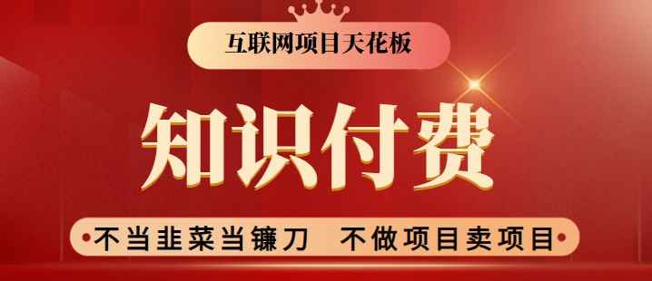 2024互联网项目天花板，新手小白也可以通过知识付费月入10W，实现财富自由-搞钱社