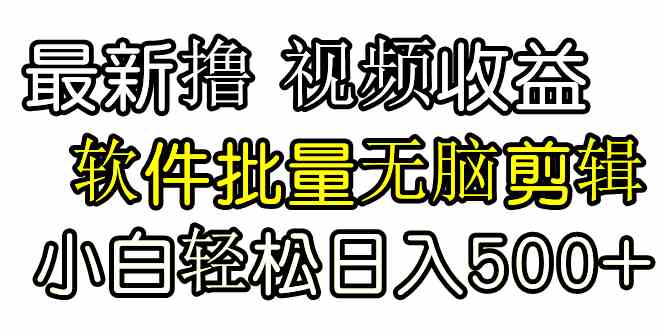 （9569期）发视频撸收益，软件无脑批量剪辑，第一天发第二天就有钱-搞钱社