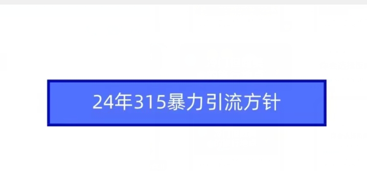 24年315暴力引流方针-搞钱社