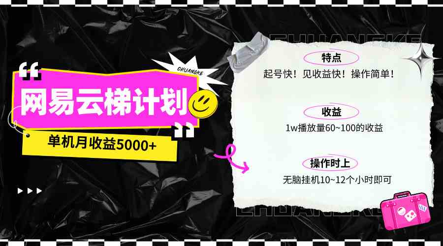 （10063期）最新网易云梯计划网页版，单机月收益5000+！可放大操作-搞钱社