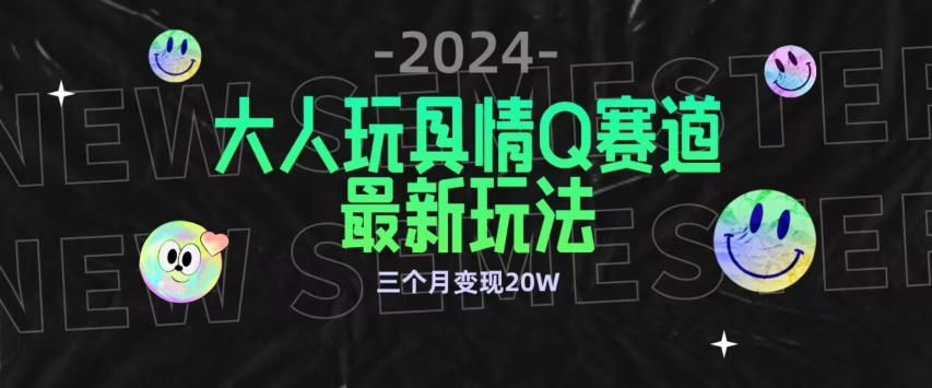 全新大人玩具情Q赛道合规新玩法，公转私域不封号流量多渠道变现，三个月变现20W-搞钱社