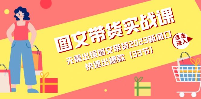 图文带货实战课：无需出镜图文带货2023新风口，快速出爆款（33节）-搞钱社