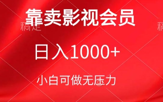 靠卖影视会员，日入1000+，落地保姆级教程，新手可学-搞钱社