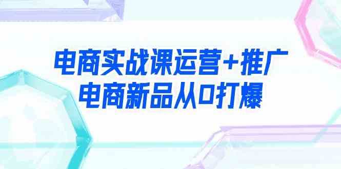 （9313期）电商实战课运营+推广，电商新品从0打爆（99节视频课）-搞钱社