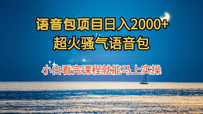 语音包项目 日入2000+ 超火骚气语音包小白看完课程就能马上实操-搞钱社