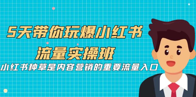 5天带你玩爆小红书流量实操班，小红书种草是内容营销的重要流量入口-搞钱社