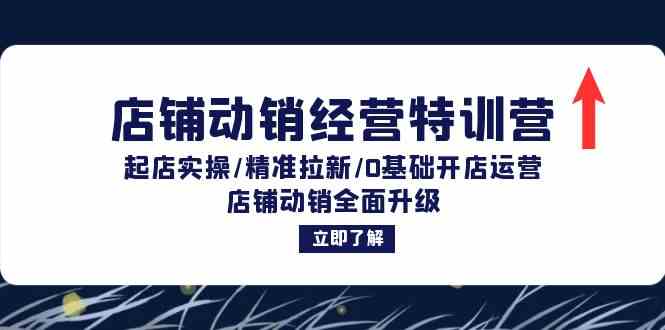 店铺动销经营特训营：起店实操/精准拉新/0基础开店运营/店铺动销全面升级-搞钱社