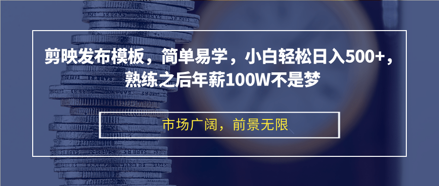 （12973期）剪映发布模板，简单易学，小白轻松日入500+，熟练之后年薪100W不是梦-搞钱社