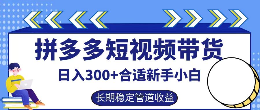 拼多多短视频带货日入300+，实操账户展示看就能学会-搞钱社