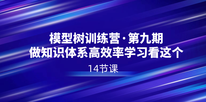 模型树特训营·第九期，做知识体系高效率学习看这个（14节课）-搞钱社