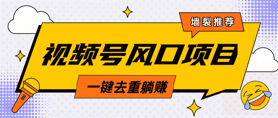 视频号风口蓝海项目，中老年人的流量密码，简单无脑，一键去重，轻松月入过万-搞钱社