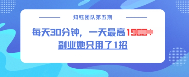 副业她只用了1招，每天30分钟，无脑二创，一天最高1.5k-搞钱社