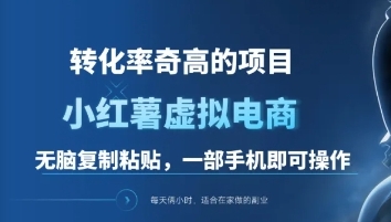 一单49.9，转化率奇高的项目，冷门暴利的小红书虚拟电商-搞钱社